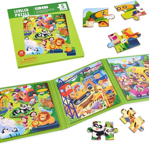 Magnetisches kinderpuzzle zoo - magnetisches,