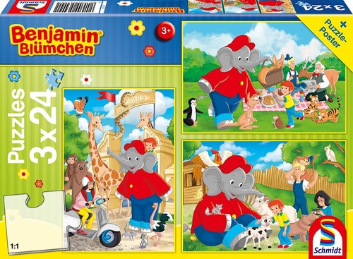 Kinderpuzzle zoo 3x24 teile - zoo,
