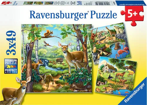 Puzzle wald zoo haustiere - -, wald/zoo/haustiere