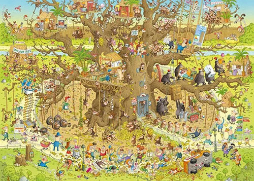 Puzzle funky zoo - puzzle, t.)