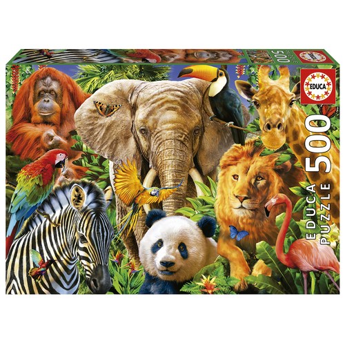 Puzzle 500 teile - puzzle, wildtiere