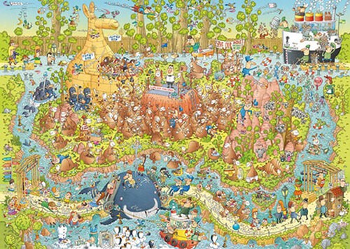 Puzzle funky zoo - puzzle,