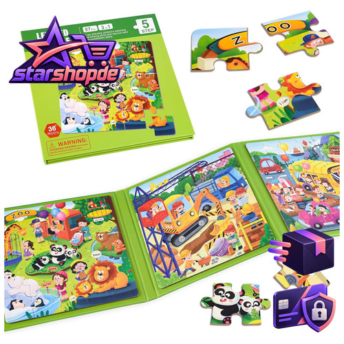Magnetisches puzzle zoo 42 - puzzle,
